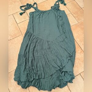 Free People Flowy Maxi Dress w/adjustable shoulder ties with tassels -Sz small